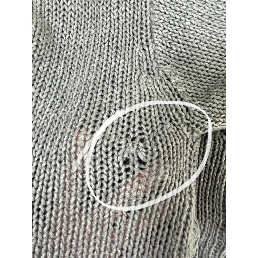360 Sweater Raquel Stripe cuff‎ Silk Linen Sweater size S